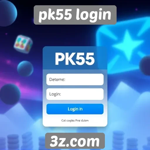 Exploração das funcionalidades do site pk55 login